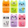 Tamaki 6 Pack Erasers for Kids, Cute Erasers with Cover and Roller
