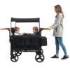 TANAUT 4-Seat Folding Baby Wagon, Face-to-Face High Seat Stroller(Black)