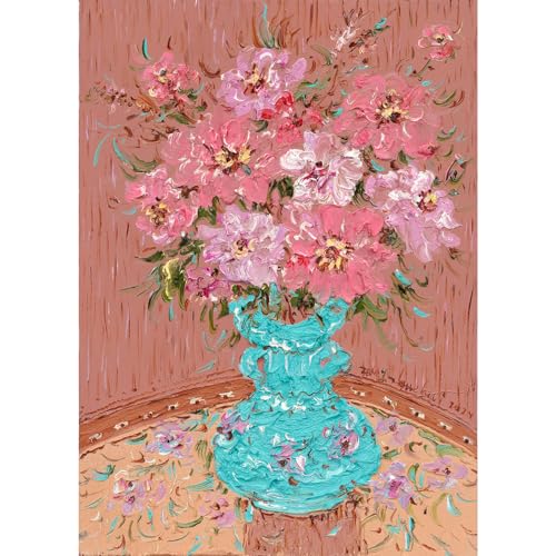 TangMosaic Puzzles for Adults 500 Pieces, Jigsaw Puzzle for Adults, Fun Challenging Family Puzzle, Vase with Fresh Flowers Puzzles, Interlock Perfectly No Dust, Gifts for Easter Parents Father's Day