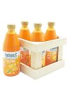 Tanner DER KLEINE Kaufmann Tanner Deco Wooden Drinks Crate High C (1 Miniature Drinks Box with 4 Bottles, Made of Wood, for Children from 2 Years, Accessories for Merchant Shop, Wooden Toys) 0546.2
