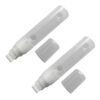 TANYUNY 2Pieces Flat or Round Tip Empty Pens Clear Pen Rod Writing Smoothly for Tacher Artists Painting Writing Empty Marker Set