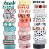 TaoBary 33 Rolls Washi Tape Set, 15 mm Holiday Washi Tape Set Seasonal Plaid Bohemian Colorful Vintage Cute for Card Wrapping Craft(Bohemia Style)