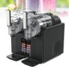 Taorzqyn 380W 2L Dual Tank Commercial Slushie Maker, Cold Drink Maker Black