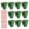 Tapallmy 10 Pcs Strawberry Propagation Cups Propagation Pots with 20 Forks Plastic Corms Growing Container Ideal for Berries S
