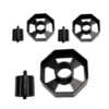 Tape Dispenser Replacement Core Set, 1" and 3" Plastic Tape Roll Insert, Black Tape Dispenser Core for Shop, Office, and School, Durable Spare Parts for Easy Tape Dispensing and Replacement