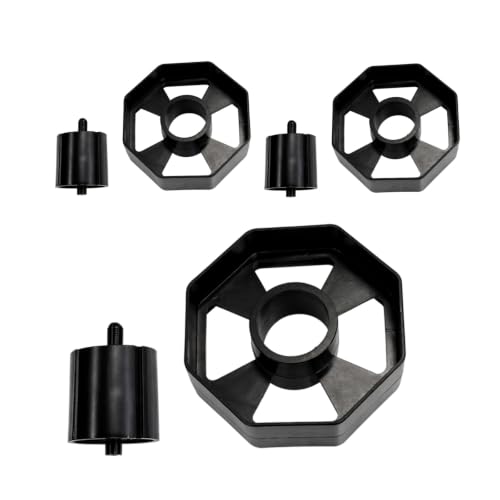 Tape Dispenser Replacement Core Set, 1" and 3" Plastic Tape Roll Insert, Black Tape Dispenser Core for Shop, Office, and School, Durable Spare Parts for Easy Tape Dispensing and Replacement