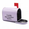 Tasdurian Teacher Mailbox Set Include 8.2" White Metal Classroom Mailbox with Lock and 50 Cards I Wish My Teacher Knew Suggestion Box for School Classroom Student Gifts Social Emotional Learning