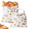 Tasi Switi 2 Pack Bread Bags for Homemade Sourdough, TPU Lined 17x12 In