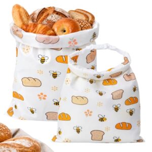 Tasi Switi 2 Pack Bread Bags for Homemade Sourdough, TPU Lined 17x12 In