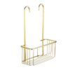 TATAY Shower Caddy Aluminium | Resists Humidity and Corrosion | Supports 8 kg | Easy No-Drill Installation | Hanging Shower Basket with Efficient Drainage | 28 x 12,8 x 38,5cm - Pale Gold