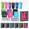 TBULAPUS 72 Pcs/12 Sets Employee Appreciation Gifts Bulk, 20oz Tumblers Insulated Stainless Steel Travel Tumbler with Lid and Straw Gift Appreciation Thank You Gifts for Men Women