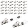 Tdfronien 1000 Pcs Metal Badge Clips with Clear PVC Straps Double Hole ID Badge Clips for ID Cards and Badge Holders Name Tags Work Office Supplies (1000)