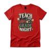Teach At Dawn Shirt, Grade All Night Raccoon Graphic Tee, Funny Teacher Coffee Classroom Outfit
