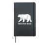Teacher Bear Polar Bear Students School Kindergarten Hardcover Journal, Black