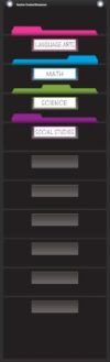 Teacher Created Resources Black 10 Pocket File Storage Pocket Chart (14'' x 58'') (TCR20841)