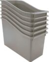 Teacher Created Resources Gray Plastic Book Bin 6-Pack (TCR2088748)