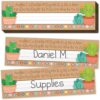 Teacher Created Resources Happy Cactus Crew Flat Name Plates (TCR6960)