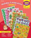 Teacher Created Resources Holiday Celebration Sparkle Stickers Variety Pack (TCR10405)