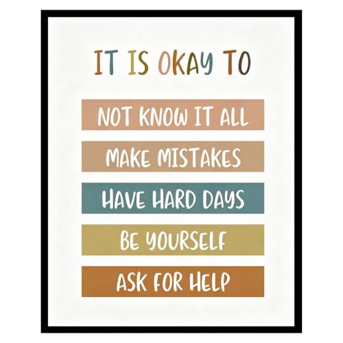 Teacher Decor for Classroom, Boho Classroom Wall Art Print, Motivational Quote Poster, Classroom Signs for Walls, School Room Decor for Elementary, Middle & High School (11X14 Unframed)