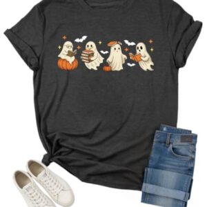 Teacher Halloween Shirt Ghost Shirt Fall Shirts Reading Teachers Gift Tops