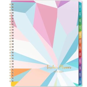 Teacher Planner 2026-2027 - Teacher Lesson Planner 2026-2027, 9" x 11", Jul.2026 - Jun.2027, Weekly & Monthly Lesson Plan Book for Teachers with Back pocket, Colorful Tabs - Blue-purple