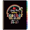 Teacher Planner 2026-2027 - Teacher Lesson Planners 2026-2027 from Jul. 2026- Jun. 2027, 8.5" x 11" Academic Planner for School Year with Colorful Tabs and Inner Pocket
