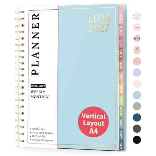 Teacher Planner 2026-2027, Forvencer Academic Planner 2026-2027, Jul 2026 - Jun 2027, 8.5"x11", Weekly & Monthly Planning Book with 7 Periods, School Agenda for Teacher Student Homeschool, A4, Blue