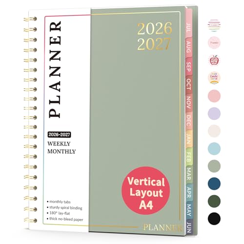 Teacher Planner 2026-2027, Forvencer Academic Planner 2026-2027, Jul 2026 - Jun 2027, 8.5"x11", Weekly & Monthly Planning Book with 7 Periods, School Agenda for Teacher Student Homeschool, A4, Green