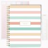 Teacher Planner 2026-2027, Horizontal Lesson Plan Book for Teachers | Pastel Striped, 8.5" x 11" | Weekly & Monthly Academic Year Lesson Planner, July 2026-June 2027 | Stickers & Bookmark