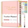 Teacher Planner 2026-2027, July 2026 - June 2027, Academic Weekly & Monthly Calendar Planner with Tabs, 8.5" x 11" A4 Teacher Lesson Plan Book with 7 Periods, Daily Agenda School Organizer for Teacher Student Homeschool, Pink