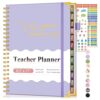 Teacher Planner 2026-2027, July 2026 - June 2027, Academic Weekly & Monthly Calendar Planner with Tabs, 8.5" x 11" A4 Teacher Lesson Plan Book with 7 Periods, Daily Agenda School Organizer for Teacher Student Homeschool Purple