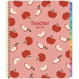 Teacher Planner 2026-2027, Teacher Planner for Academic Year, July 2026 - June 2027, Lesson Planner 2026-2027, Homeschool Plan Book, 8.5’’ x 11’’ with Tabs ＆Pocket, Flexible Cover, School Calendar