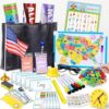 Teacher Play Set for Kids, Pretend School Kit Toys for Boys and Girls