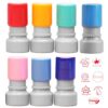 Teacher Stamps for Classroom, 6PCS Self Inking Stamp with Adjustable Ink Output, Pre-Inked Refillable Stamps for Grading Assignments