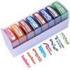 Teacher Stamps for Classroom Grading – 8PCS Self-Inking Rectangular Teacher Stamp – Colorful Stamps for Teachers with Motivational Messages – Perfect Classroom Supplies & Gifts for Homeschool