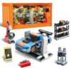 Technic Racing Car Building Toy Set with Car Repair Station+Container Box