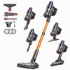 TechRise Cordless Vacuum Cleaner for Home, 550W 45KPa Powerful Suction with HEPA Filter, 60 Min Runtime,Self-Standing, Anti-Tangle Brush, LED Light for Pet Hair, Carpets, Hard Floor