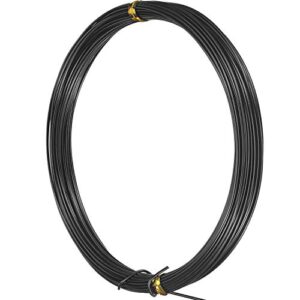 TecUnite Aluminum Craft Wire for Sculpting Armature Bendable Craft Wire for DIY Jewelry Making(10 M X 1 mm,Black,1 Roll)