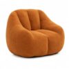 Teddy Bean Bag Chair with Memory Foam and Supportive Armrests (Yellow)