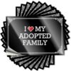 Teens Funny Sticker Wall | I Love My Adopted Family Encouragement Surf Sticker Pack(6X9CM)