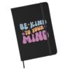 TeesAndTankYou Retro Be Kind To Your Mind 5" x 7" Hardbound Soft Touch Notebook Journal (Ruled, 80 Pages) Black