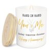 TEEZWONDER Anniversary Wedding Gifts - Vanilla Lavender Candle 10 oz