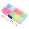 TEHAUX 1000pcs Glow the Dark Fishing Beads Space Stopper Set 5mm Round Plastic Beads for Saltwater and Night Fishing with Optimized Angling Performance and Luminous Bait Accessories