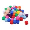 TEHAUX 100pcs Blank Six Sided Acrylic Dice with Rounded Corners and Smooth Surface for Board Games and DIY Crafting Projects, 16mm Cube Dice with Balanced Weight and Stable Rolling