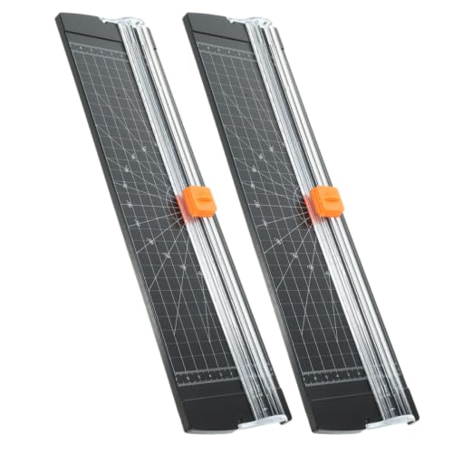 TEHAUX 2pcs Portable Paper Cutter for Crafts and Office Use with Foldable Safety Structure, High Precision Cutting, and Wear-Resistant Stainless Steel Blade, Compact Design for Students
