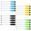 TEHAUX 40pcs Colored Whiteboard Markers with Brush Eraser, Water-based Low Odor Dry Wipe Markers for Plastic Sign and Whiteboard, Portable and Effortless Blending for Home School Drawing