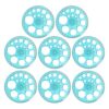 TEHAUX 8pcs Degree Protractor Circle Ruler for Drafting and Geometry Studies, Portable Plastic Circle Stencil with Multi Function Design, for Engineering Layout and Classroom Use