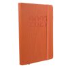 TEHAUX Daily Planner Notebook A5 Schedule Organizer with Year-specific Planning and Flexible Note Taking, Orange Pu Cover Paper, for School and Office Use by Students and Professionals