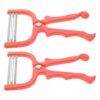 TEHAUX Facial Hair Remover the Go 2pcs for Women Spring Epilator Tool with Handle, Metal and Plastic Material, Efficient Hair Removal and Smooth Threading for Mustaches and Chin