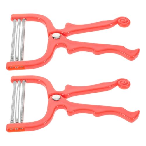 TEHAUX Facial Hair Remover the Go 2pcs for Women Spring Epilator Tool with Handle, Metal and Plastic Material, Efficient Hair Removal and Smooth Threading for Mustaches and Chin